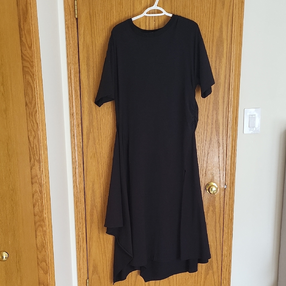 Bailey 44 Black Asymmetrical Hem Midi Dress